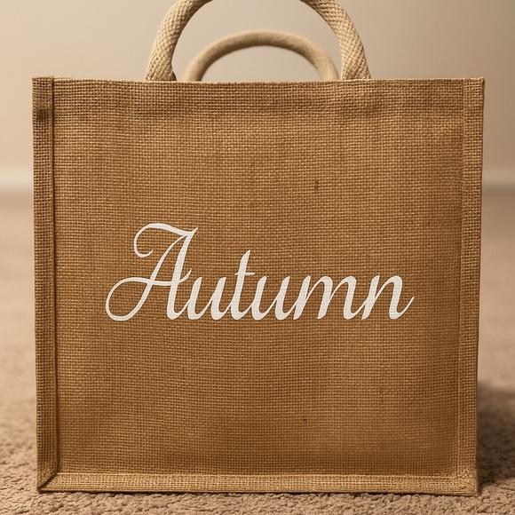 Personalized Burlap Tote Bag – Eco-Friendly Jute Gift Bag – Pre-Owned - Picture 2 of 3